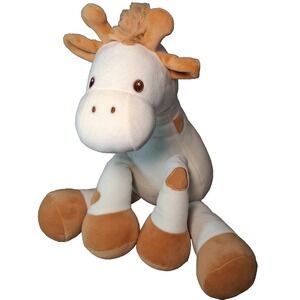 Miniso GIRAFFE Plush 18" Stuffed Animal Large Squishy Cream Tan White Soft 48cm